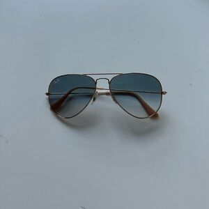 Ray Ban Aviator Large Sunglasses RB3025 001/3F Gold Blue Gradient 55mm